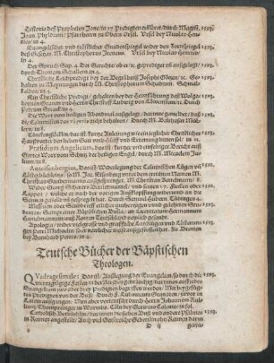 Teutsche Bücher der Bäpstischen Theologen.