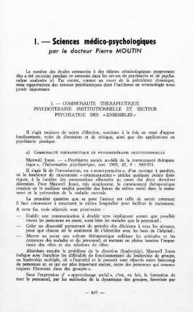437-444, Sciences médico-psychologiques