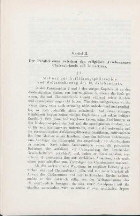 Kapitel II. Der Parellelismus zwischen den religiösen Anschauungen Chateaubriands und Lamartines.