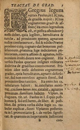 De Gradibvs Tractatvs : In quo Simul ad ostendendam uberiorem graduum vtilitatem, De Matrimonio Et Successionibus Ab Intestato, agitur