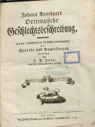 Johann Rauchpars Oettingische Geschlechtsbeschreibung