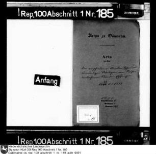 Die verschiedenen osnabrückschen und auswärtigen Adeligen vom Kaiser verliehenen Standeserhöhungen