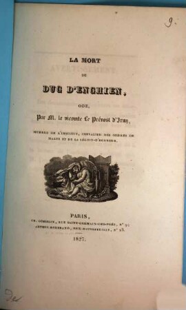 La mort du duc d'Enghien : Ode