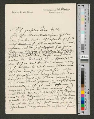 Briefentwurf an Ludwig Fulda