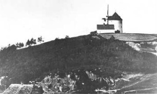 Neusalza-Spremberg. Holländermühle auf dem Stadtberg vor dem Brand 1888 (Aufnahme Karl Golbs), Repro, Ausschnitt