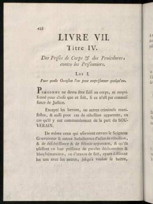 438-445, Titre IV.
