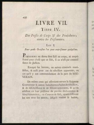 438-445, Titre IV.