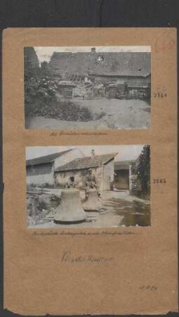 Mit Sandsäcken verbautes Haus