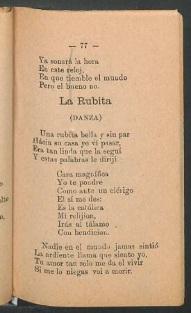La rubita : (Danza)