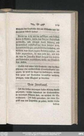 Vom Zweykampf.