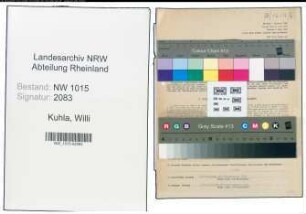Entnazifizierung Willi Kuhla , geb. 05.05.1887 (Kriminalsekretaer)