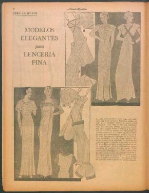 Modelos elegantes para lencería fina [Dibujos] : Para la mujer