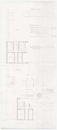 Wohnhäuser Berlin-Tempelhof: Borussiastraße 7-9, Nachtrag Müllhäuschen: Grundriss, Schnitt, 1:100