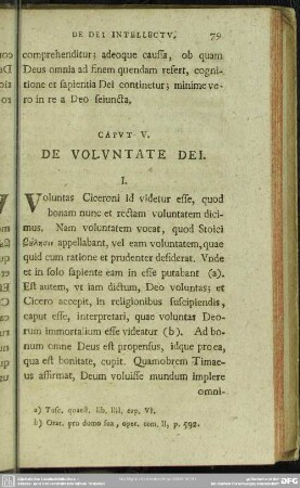 Caput V. De Voluntate Dei