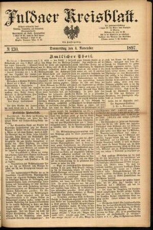 Ausgabe vom Donnerstag, den 04. November 1897.