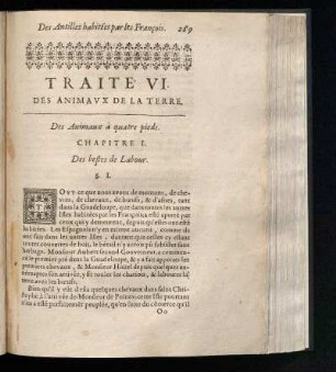 Traité VI. - Des animaux de la terre.