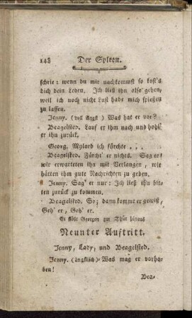 Neunter Auftritt. Jenny, Lady, und Beagelsted.