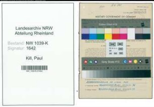 Entnazifizierung Paul Kill , geb. 22.01.1914 (Angestellter)