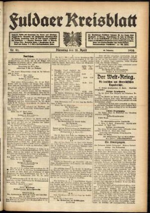 Ausgabe vom Dienstag, den 18. April 1916.