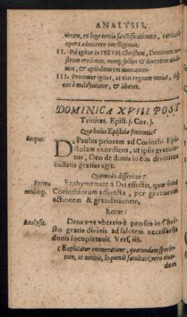 Dominica XVIII. Post Trinitat. ...