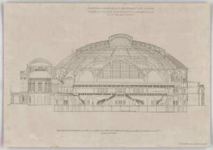 Thiersch, Friedrich von; Frankfurt / Main (Hessen); Festhalle - Querschnitt