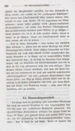296-306 Die Abendmahlsgemeinschaft