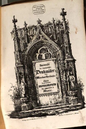 Auswahl der vorzüglichsten Denkmäler des Münchner-Kirchhofes, [1]