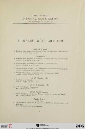 Gemälde alter Meister (Nr. 1-60a)
