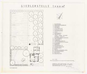 Siedlerstelle 1500 qm: Grundriss 1:100