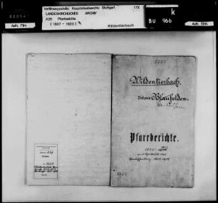 Pfarrei Wildentierbach: Pfarrberichte und Pfarrbeschreibungen