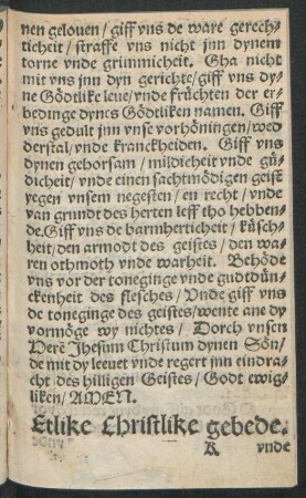 Etlike Christlike gebede.