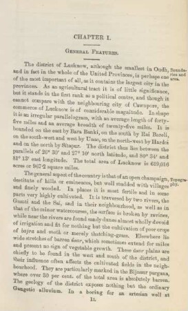 Chapter I. General features
