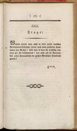 XXX. Frage:[...]