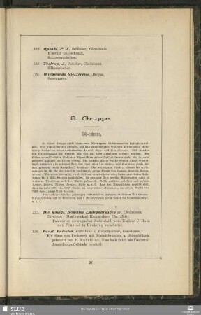 8. Gruppe. Holz-Industrie