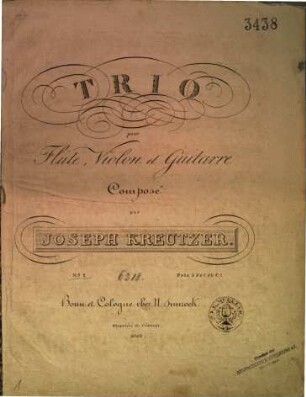 Trio pour flûte, violon et guitarre. 1