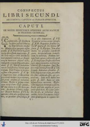 Conspectus Libri Secundi.