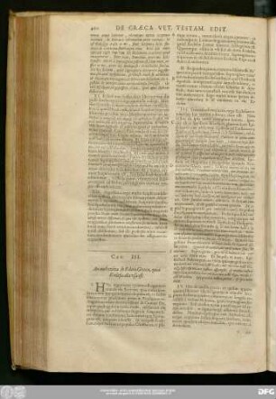 Cap. III. An authentica sit Editio Graeca, qui Ecclesia illa usa est.