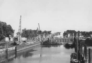 Neubau der Westkaje in Hafen Tönning/Nordsee