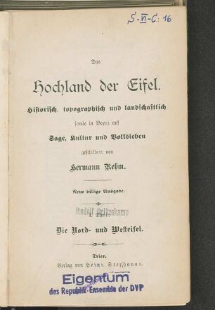 1: Die Nord- und Westeifel