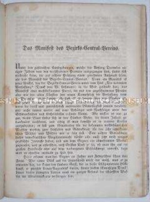 Polemische Schrift gegen die Gegner der vom König erlassenen Verfassung in Preußen