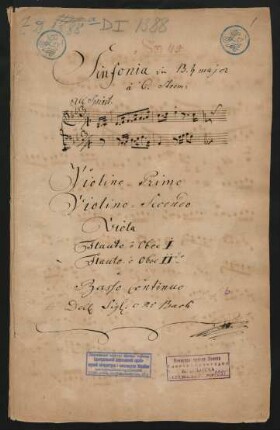 Sinfonien; B-Dur; H deest; Wq deest