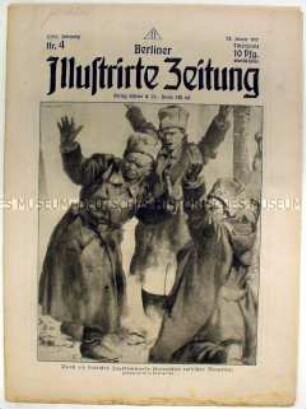 Illustrierte Wochenzeitschrift "Berliner Illustrirte Zeitung" u.a. mit Bildberichterstattung zu den Kämpfen an der Westfront und über Kriegsschäden