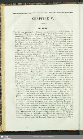 Chapitre V. Du Veau