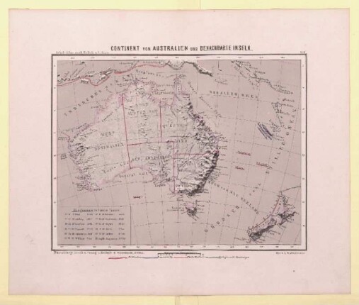 Continent von Australien und benachbarte Inseln