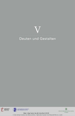 V. Deuten und Gestalten