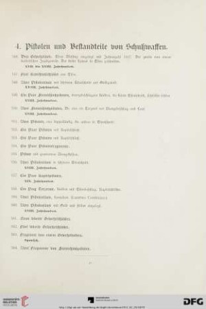 4. Pistolen und Bestandteile von Schußwaffen (Nr. 546-564)