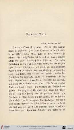 Frau von Olfers