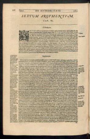 Sextum Argumentum. Cap. VI.