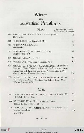Silber (Nr. 300-307)