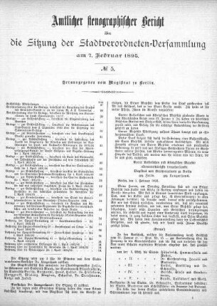 No. 5, 7. Februar 1895